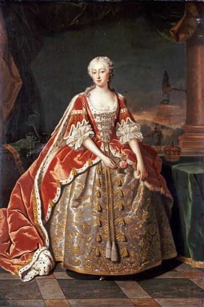Jean Baptiste van Loo Portrait of Augusta of Saxe-Gotha oil painting picture